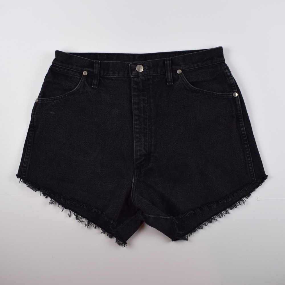 Wrangler Black Distressed Jean Shorts
